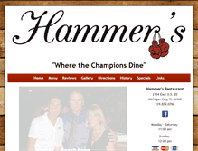 Tablet Screenshot of hammersrestaurant.com